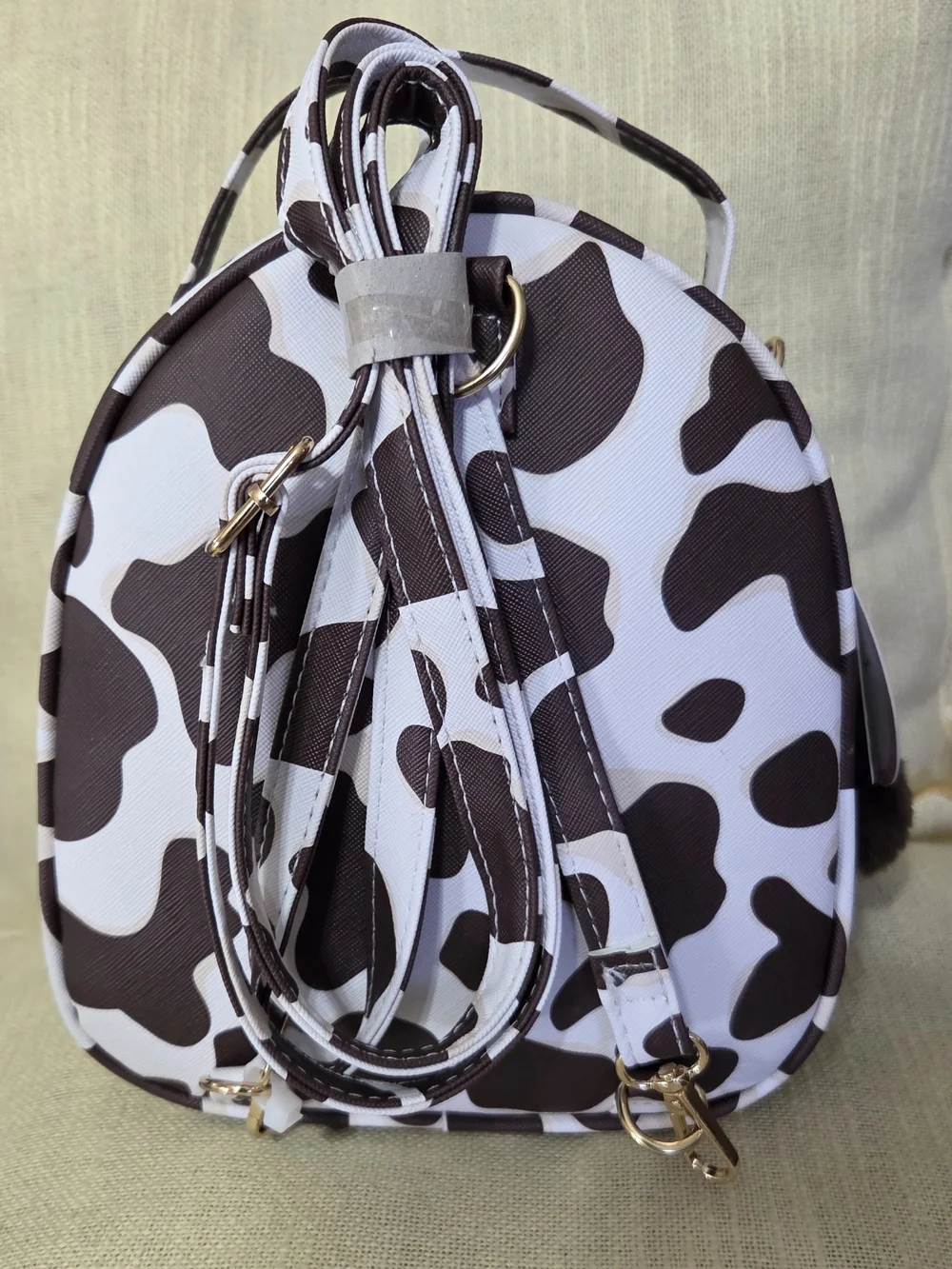 Under One Sky Kids' Brown & White Cow Print Mini Backpack